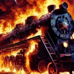 Train on Fire
