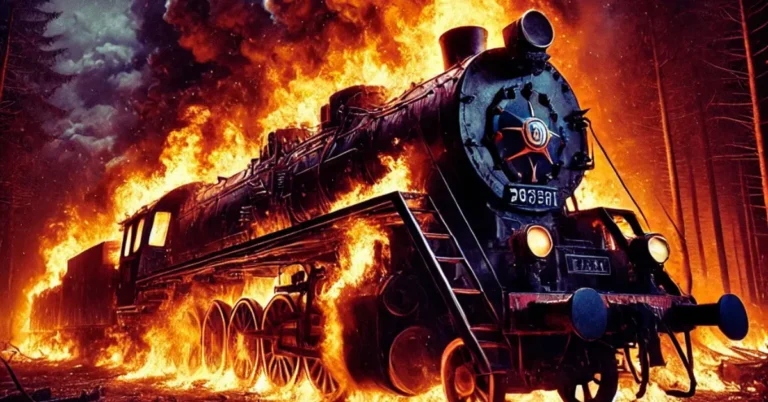Train on Fire