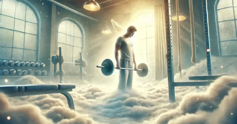 late husband lifting weights