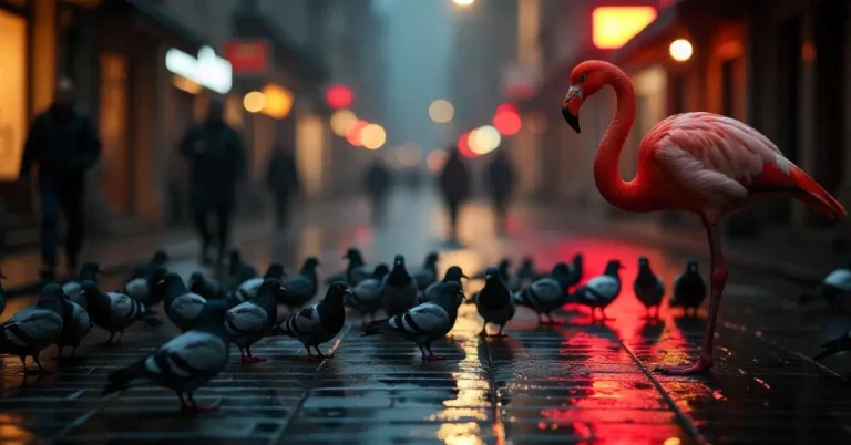 Be a Flamingo In a Flock of Pigeons